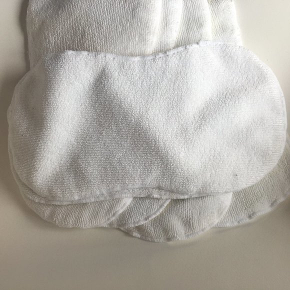 Lot of 6 White Terry Cloth Diaper Inserts Washable Reusable 11 1/2" Terrycloth - Picture 6 of 8